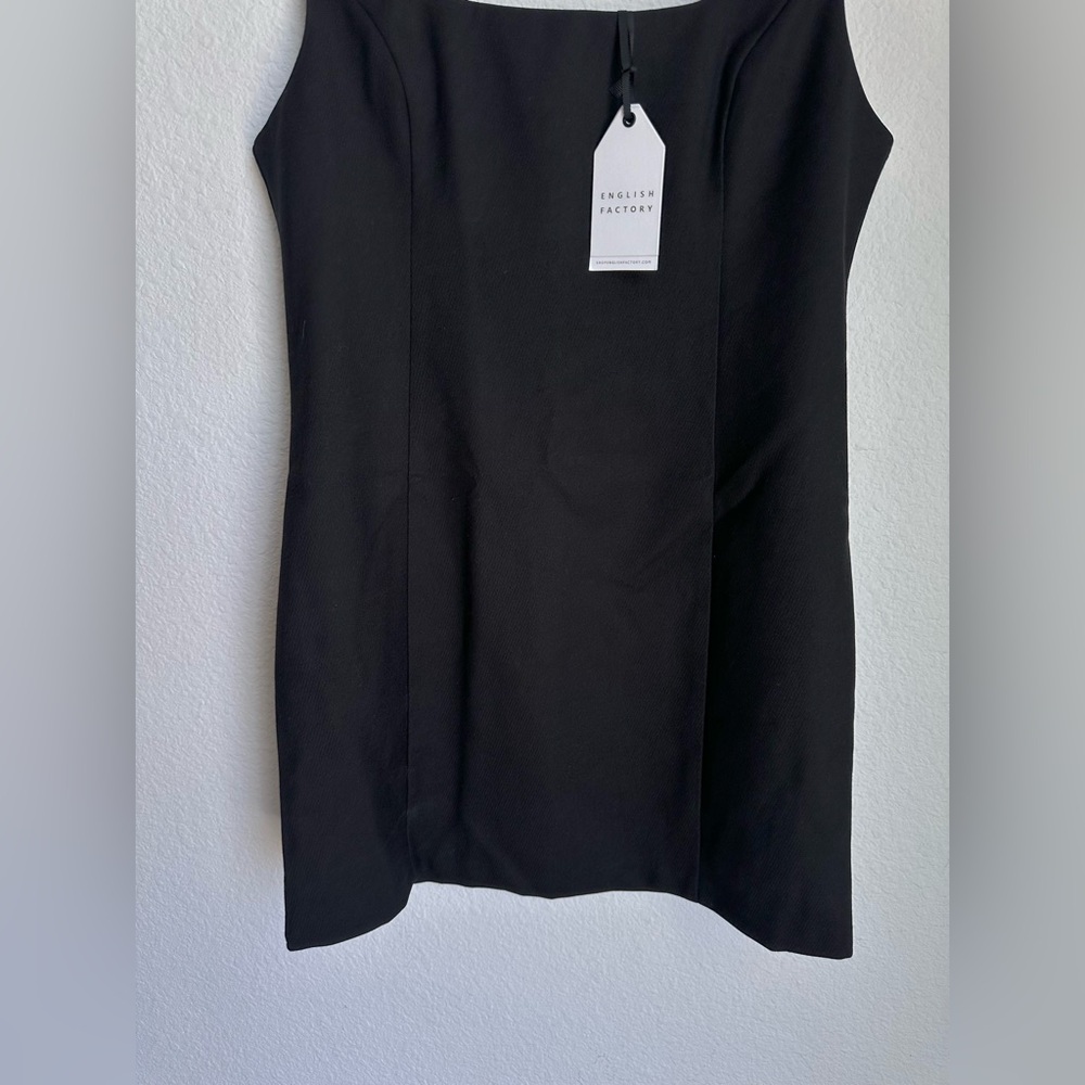 NWT Anthropologie English Factory Sleeveless Square Neck ALine Mini Dress Medium - Picture 7 of 16